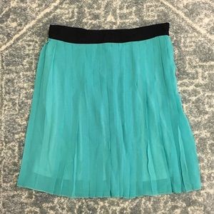 Pleated Aqua-Green Skirt